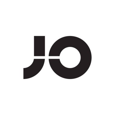 jo ilk harf vektör logo simgesi