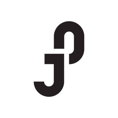 jo ilk harf vektör logo simgesi
