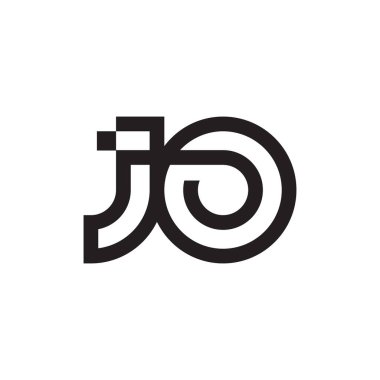 jo ilk harf vektör logo simgesi