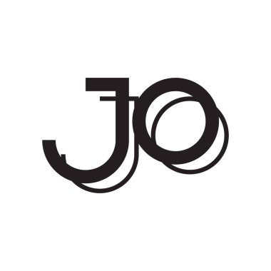 jo ilk harf vektör logo simgesi