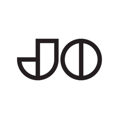 jo ilk harf vektör logo simgesi