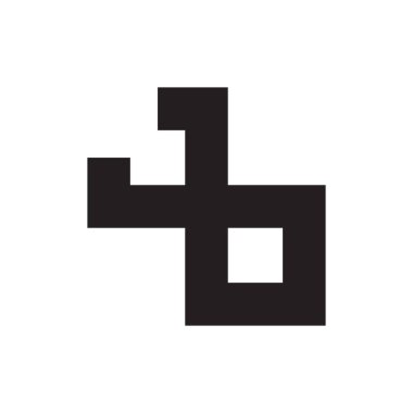 jo ilk harf vektör logo simgesi