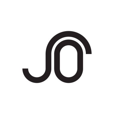 jo ilk harf vektör logo simgesi