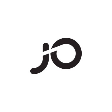 jo ilk harf vektör logo simgesi