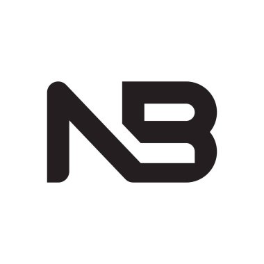 nb ilk harf vektör logo simgesi