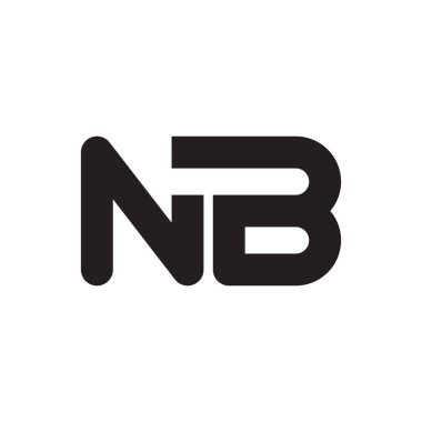 nb ilk harf vektör logo simgesi