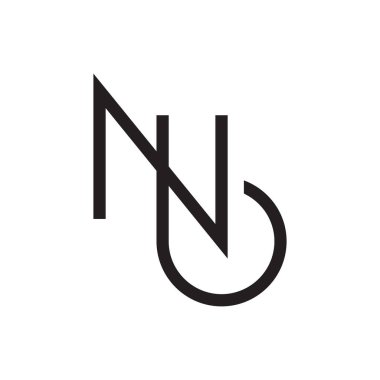 nb ilk harf vektör logo simgesi