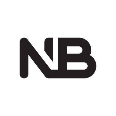 nb ilk harf vektör logo simgesi