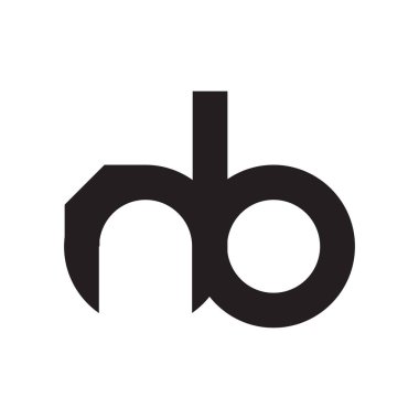 nb ilk harf vektör logo simgesi