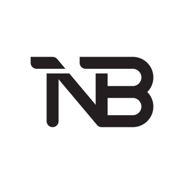 nb ilk harf vektör logo simgesi