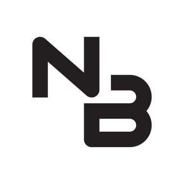 nb ilk harf vektör logo simgesi