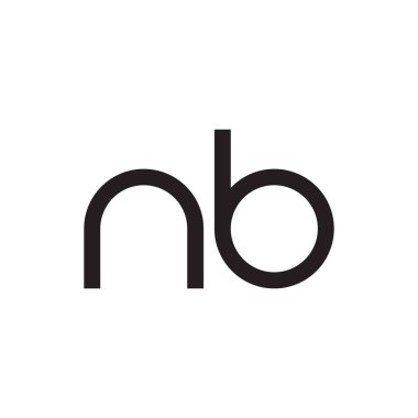 nb ilk harf vektör logo simgesi