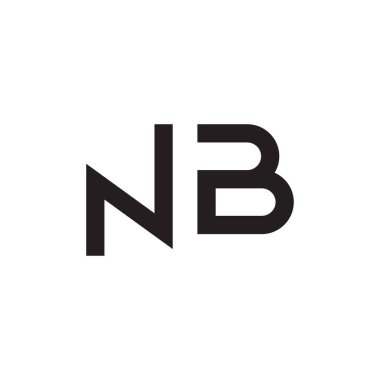 nb ilk harf vektör logo simgesi