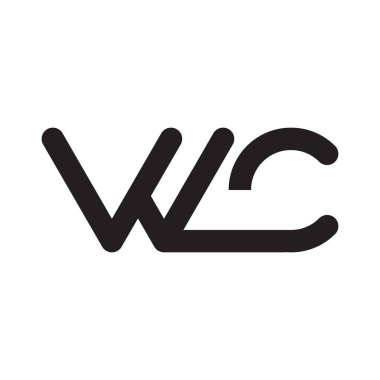 wc ilk harf vektör logo simgesi