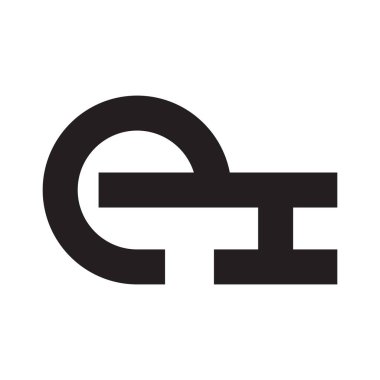 ei ilk harf vektör simgesi simgesi