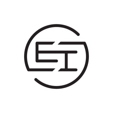 ei ilk harf vektör simgesi simgesi