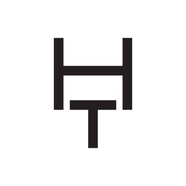 İlk harf vektör logosu simgesi