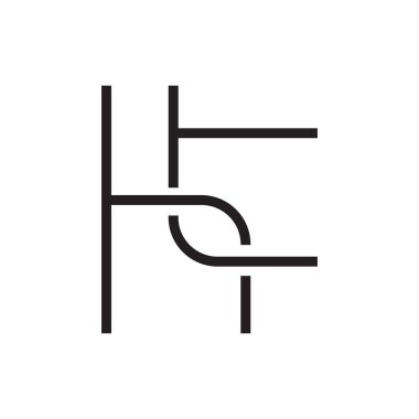 İlk harf vektör logosu simgesi