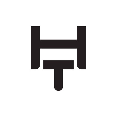 İlk harf vektör logosu simgesi