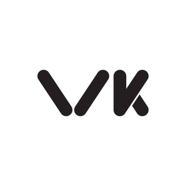 vk ilk harf vektör logo simgesi