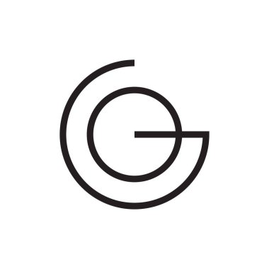 ilk harf vektör logo simgesine git