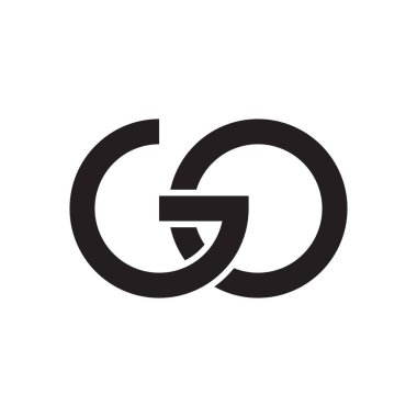 ilk harf vektör logo simgesine git