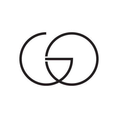 ilk harf vektör logo simgesine git