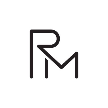 rm ilk harf vektör logo simgesi