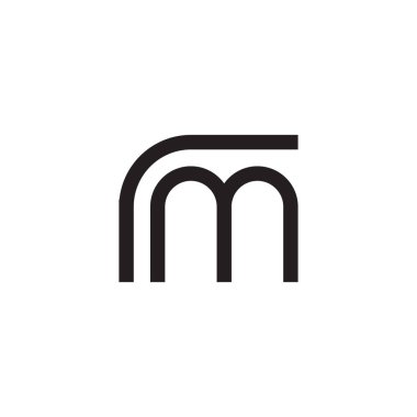 rm ilk harf vektör logo simgesi