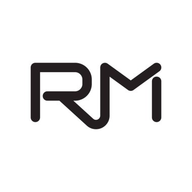 rm ilk harf vektör logo simgesi