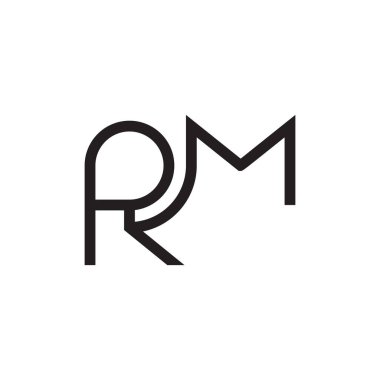 rm ilk harf vektör logo simgesi