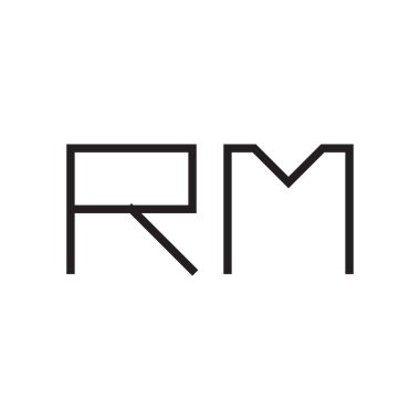 rm ilk harf vektör logo simgesi