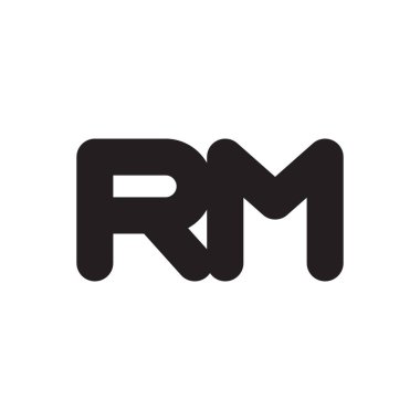 rm ilk harf vektör logo simgesi