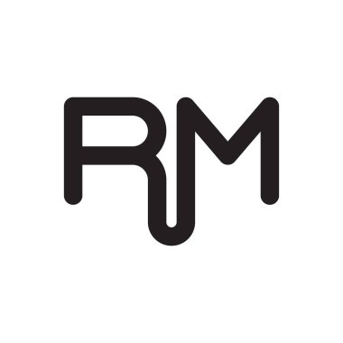 rm ilk harf vektör logo simgesi