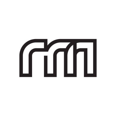 rm ilk harf vektör logo simgesi