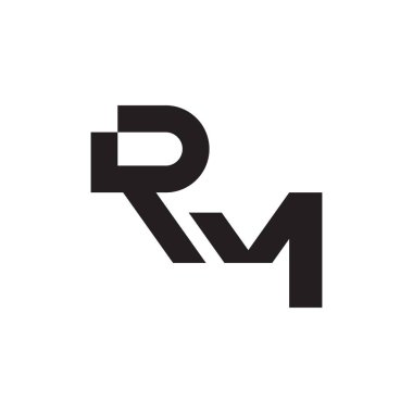 rm ilk harf vektör logo simgesi
