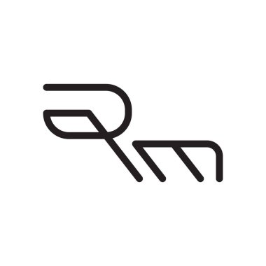 rm ilk harf vektör logo simgesi