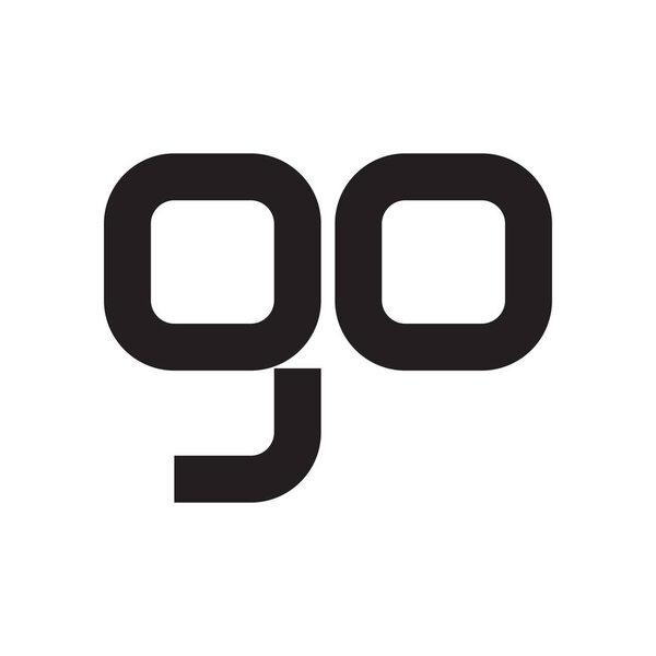 go initial letter vector logo icon