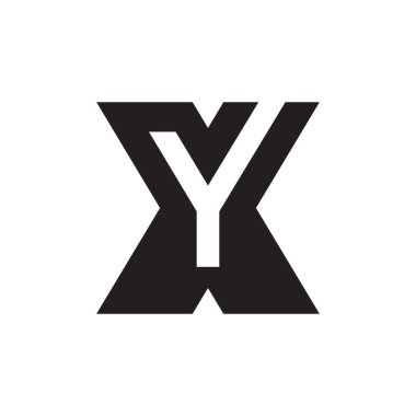 xy ilk harf vektör logo simgesi