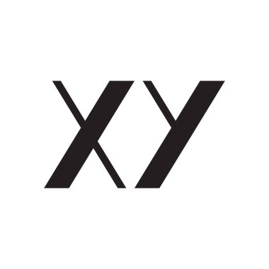 xy ilk harf vektör logo simgesi