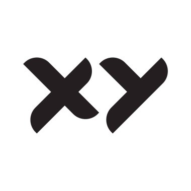 xy ilk harf vektör logo simgesi