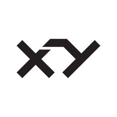 xy ilk harf vektör logo simgesi