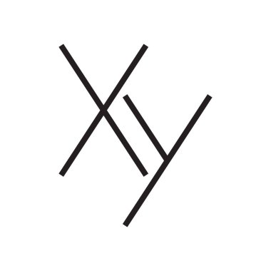 xy ilk harf vektör logo simgesi