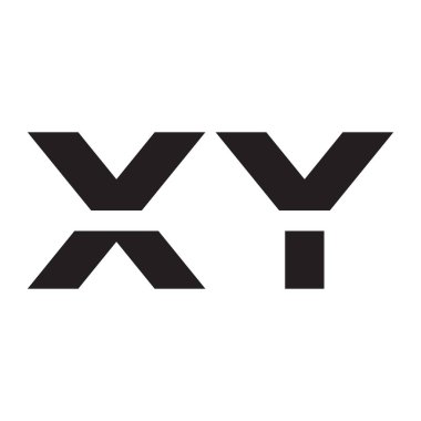 xy ilk harf vektör logo simgesi
