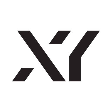 xy ilk harf vektör logo simgesi