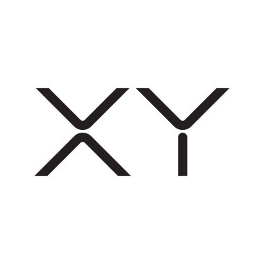 xy ilk harf vektör logo simgesi