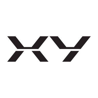 xy ilk harf vektör logo simgesi