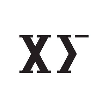 xy ilk harf vektör logo simgesi