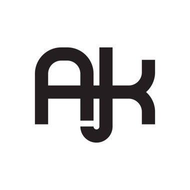 ak ilk harf vektör logo simgesi