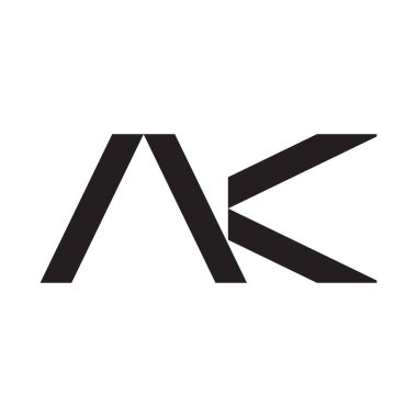 ak ilk harf vektör logo simgesi
